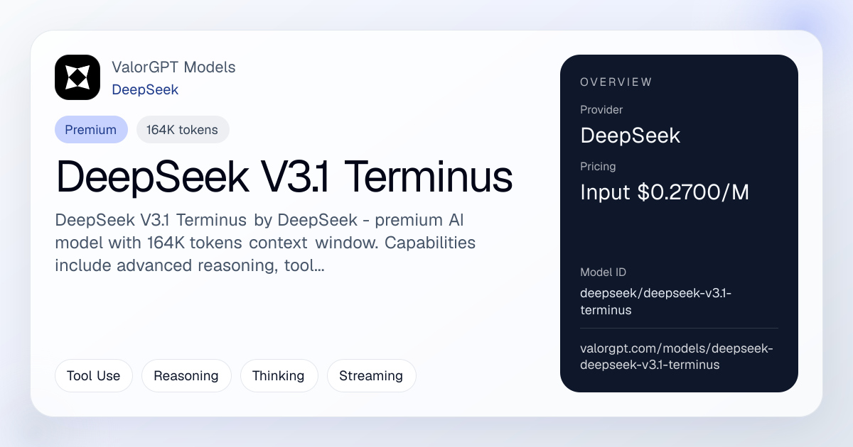DeepSeek V3.1 Terminus