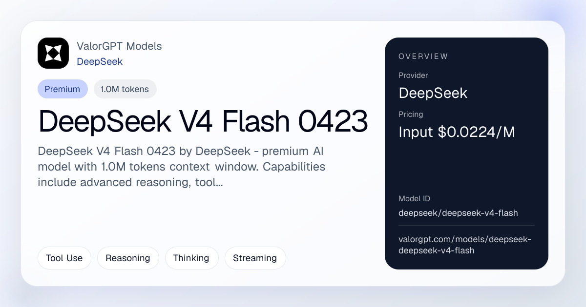 DeepSeek V4 Flash