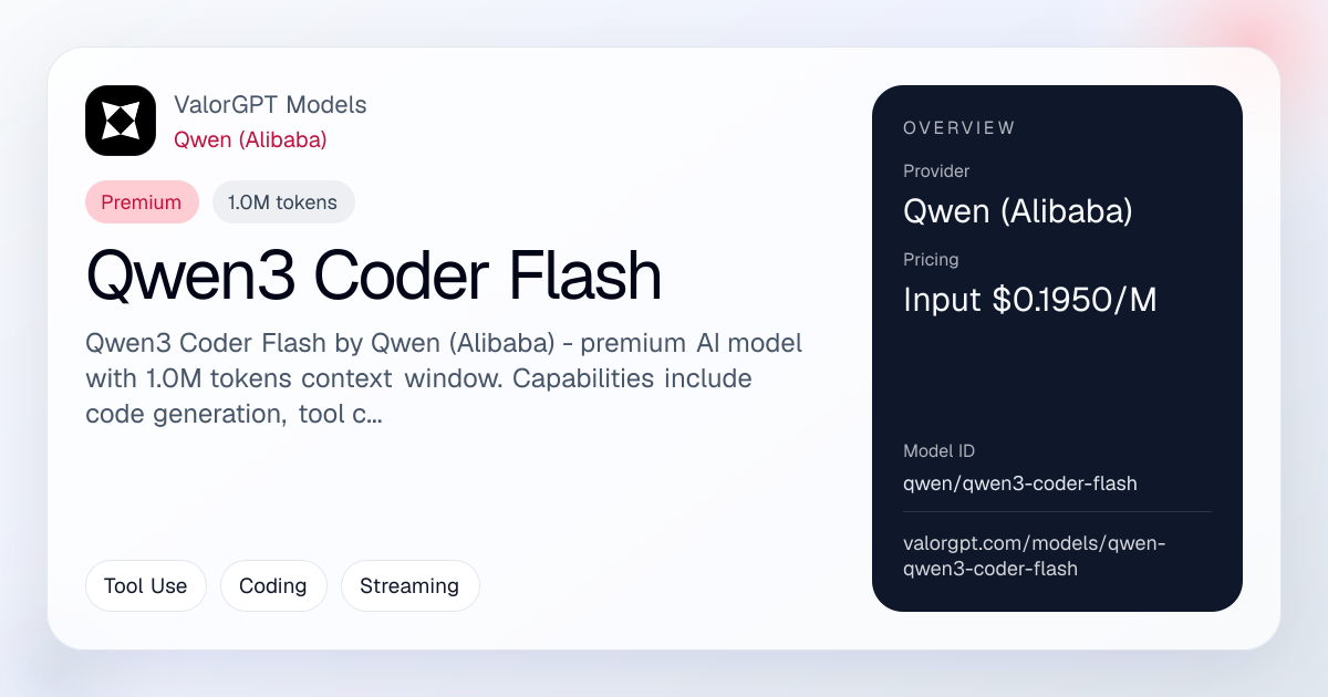Qwen3 Coder Flash