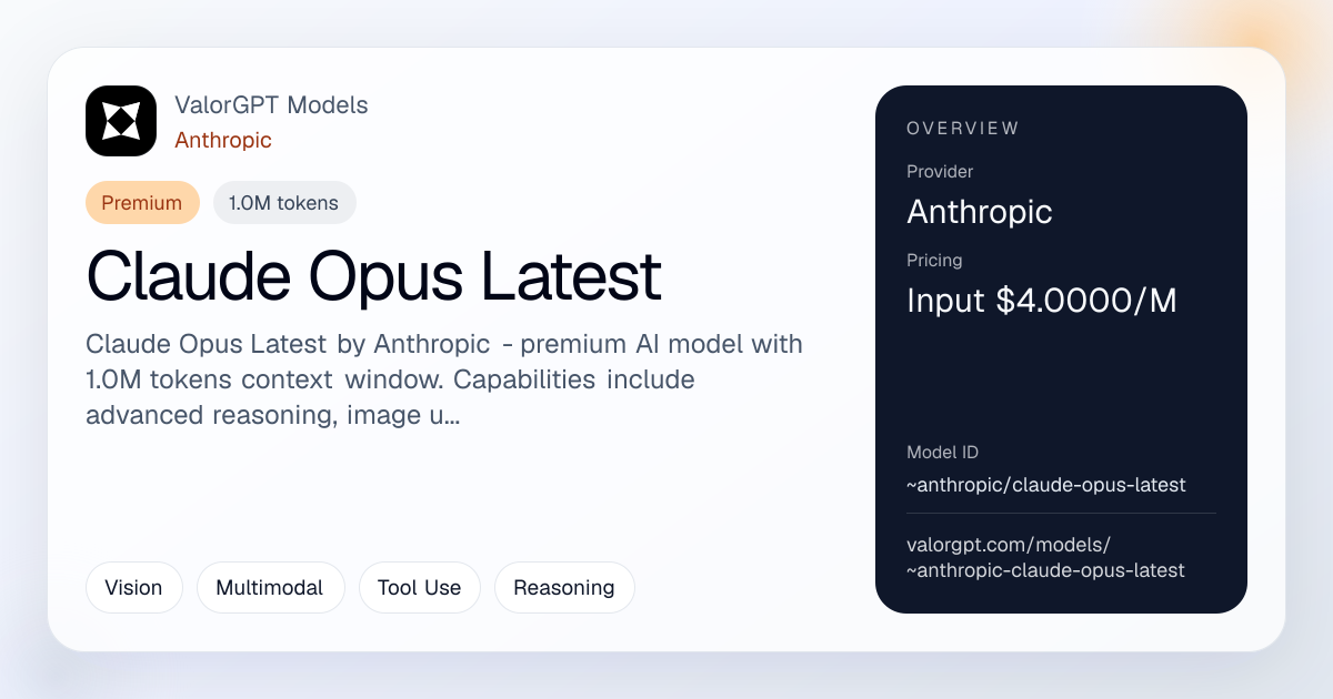Claude Opus Latest